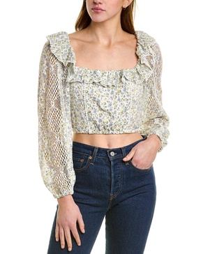 LoveShackFancy Dorabella Crop Top