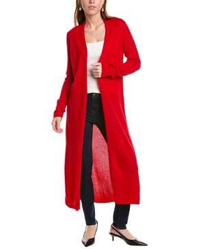 extra long wool & cashmere-blend duster