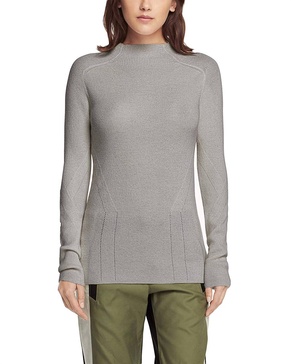 natasha turtleneck fine knit cashmere sweater in pale heather