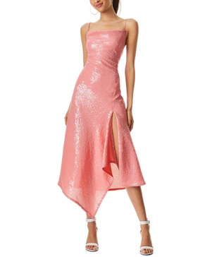 harmony sequin asymmetrical dress