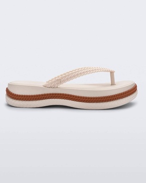 leblon flip flop in beige/brown