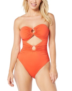 Carmen Marc Valvo Bandeau One-Piece