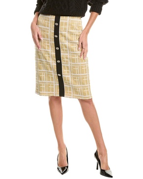 tweed check pencil skirt