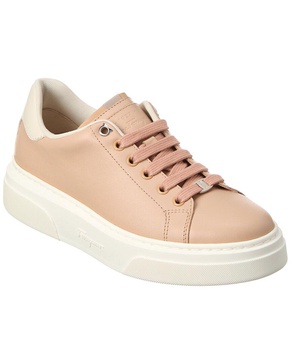 ferragamo mini vara chain ornament leather sneaker