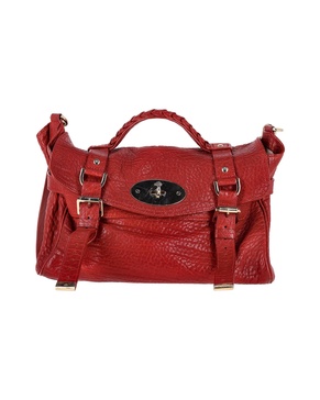 alexa satchel bag in red leather