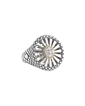 diamante 18k & silver 0.19 ct. tw. diamond ring