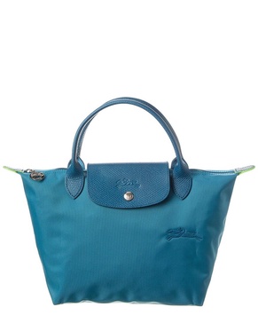 Longchamp Le Pliage Green Small Canvas Handbag