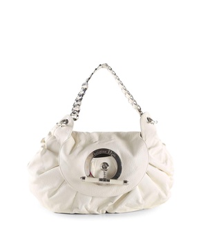 white leather jazz club hobo bag