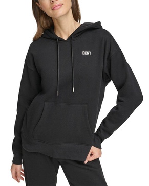 metallic logo hoodie