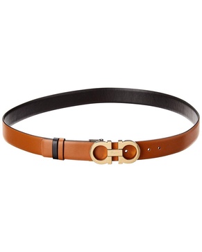 ferragamo gancini reversible & adjustable leather belt