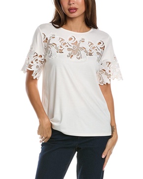 Anne Klein Lace Applique Top