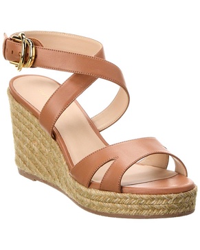 Stuart Weitzman Zuzu Leather Wedge Sandal