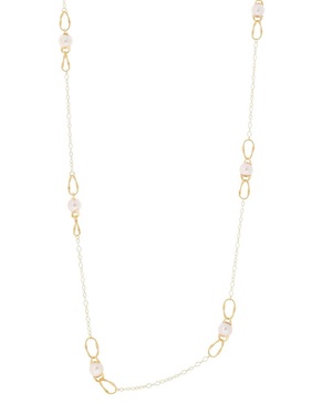 marrakech onde gold long necklace