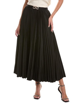 pleated midi skirt