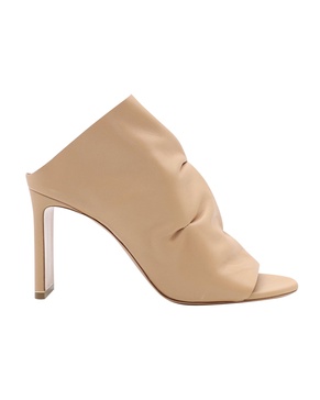 d'arcy mules in nude nappa leather