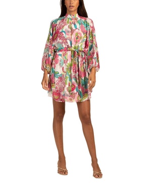 Trina Turk Art Silk-Blend Mini Dress