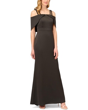 Aidan Mattox Double Strap Satin Column Gown