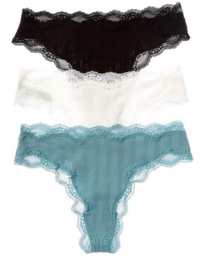 intimates 3pk lorelai pointelle hi-cut thong