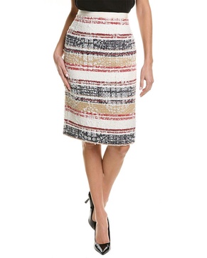 tweed silk-lined pencil skirt