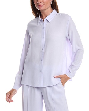 EILEEN FISHER Classic Collar Silk Shirt