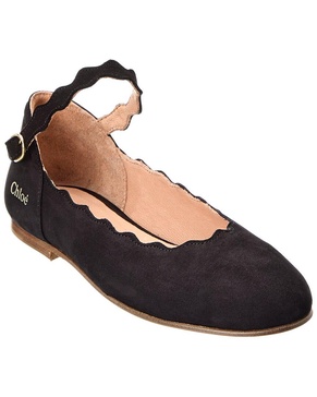 suede ballerina flat