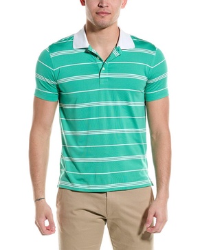 stripe golf polo shirt