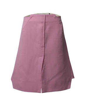 roland mouret hagen midi skirt in pastel pink wool