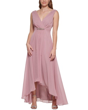 Eliza J Solid Chiffon Maxi Dress