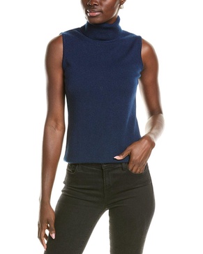 sleeveless turtleneck cashmere sweater