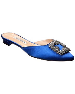 Manolo Blahnik Hangisimu Satin Flat