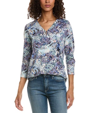 Jones New York Noodle Print Top