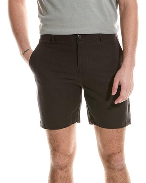 stretch linen-blend traveler short