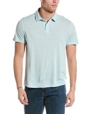 linen-blend polo shirt