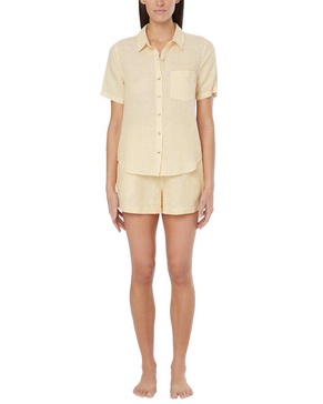 Onia Air Linen-Blend Short Sleeve Shirt