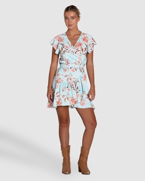 love shack mini wrap dress