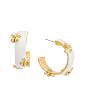 14k flower hoops