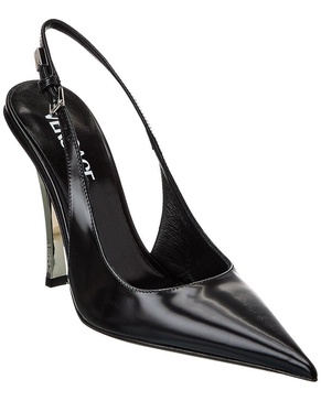 Versace Pin-Point Leather Slingback Pump