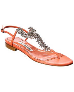 Manolo Blahnik Leather Sandal