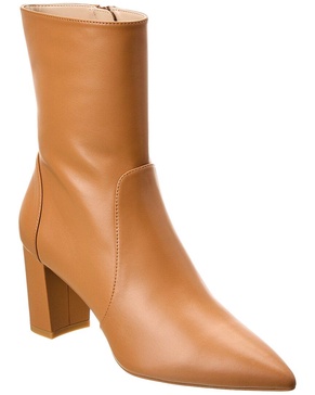 Stuart Weitzman Renegade Zip 75 Leather Bootie