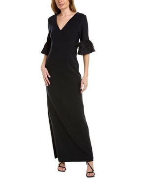 Aidan Mattox V-Neck Gown