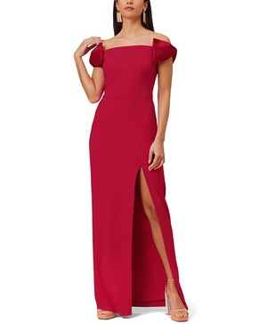 Aidan Mattox Stretch Crepe Column Gown