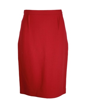 roland mouret arreton pencil skirt in red wool