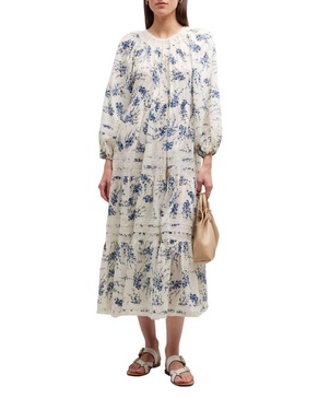 the hideaway dress in blue jasmine floral