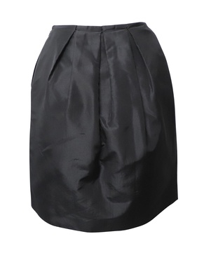 tulip skirt in black silk