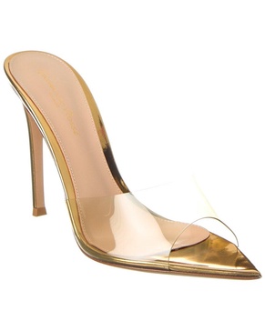 Gianvito Rossi Elle 105 Vinyl & Leather Mule