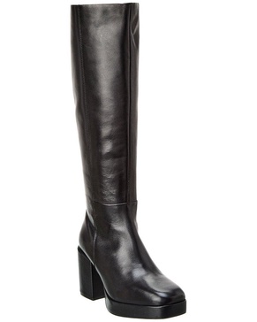 no love lost leather platform knee-high boot