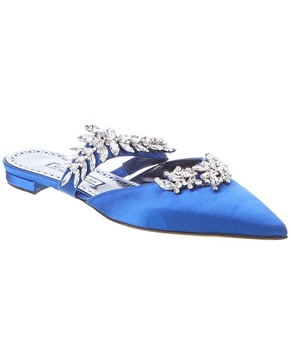 Manolo Blahnik Lurum Satin Flat