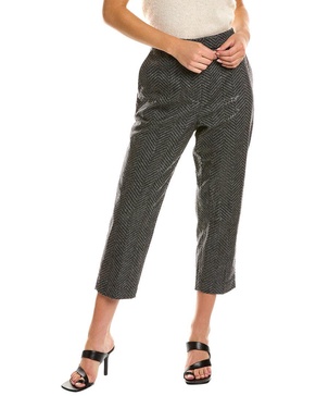 herringbone wool & cashmere-blend pant