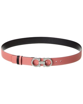 ferragamo gancini reversible & adjustable leather belt