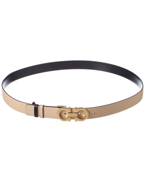 ferragamo gancini reversible & adjustable leather belt